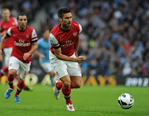 Manchester City V Arsenal 2012:13 Prints: Olivier Giroud Faces Manchester City: Premier League Showdown (2012-13)