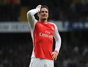 Tottenham Hotspur V Arsenal 2014-15 Prints: Olivier Giroud Faces Off Against Tottenham Hotspur in the 2014-15 Premier League Clash
