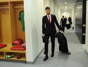 Arsenal V Liverpool 2013-14 Prints: Olivier Giroud: Focused and Ready for Arsenal vs. Liverpool Showdown (2013-14)