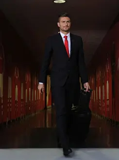 Arsenal V Manchester United 2014-15 Prints: Olivier Giroud: Focused and Ready for Arsenal vs Manchester United Clash (2014-15)