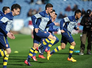 Burnley V Arsenal 2014/15 Prints: Olivier Giroud Gears Up: Burnley vs Arsenal, Premier League Showdown