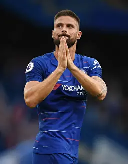 Chelsea V Arsenal 2018-19 Prints: Olivier Giroud Honors Arsenal Fans with Emotional Tribute at Stamford Bridge
