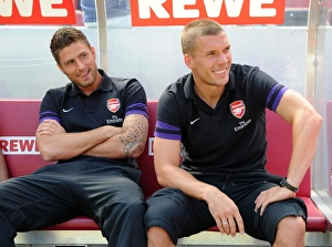 Olivier Giroud and Lukas Podolski (Arsenal). Cologne 0:4 Arsenal. Pre Season Friendly Olivier Giroud and Lukas Podolski (Arsenal). Cologne 0:4 Arsenal. Pre Season Friendly