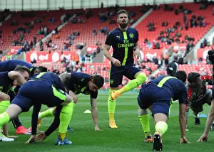 Stoke City V Arsenal 2016-17 Prints: Olivier Giroud Prepares for Arsenal's Clash against Stoke City, Premier League 2016-17