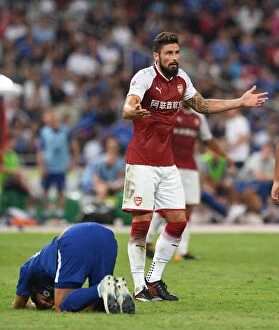 Images Dated 23rd July 2017: Olivier Giroud Returns to Face Chelsea: Arsenal vs. Chelsea Pre-Season Clash, Beijing 2017