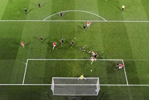Arsenal V Liverpool 2012-13 Prints: Olivier Giroud scores Arsenal 1st goal past Pepe Reina (Liverpool). Arsenal 2: 2 Liverpool