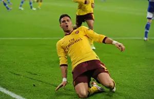 Schalke 04 V Arsenal 2012-13 Prints: Olivier Giroud Scores Arsenal's Second Goal in 2012-13 UEFA Champions League Against Schalke 04