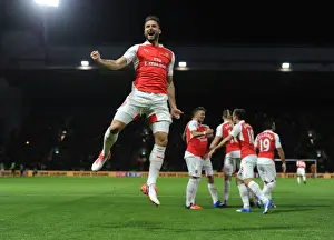 Watford V Arsenal 2015/16 Prints: Olivier Giroud Scores Arsenal's Second Goal Against Watford (2015/16)