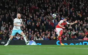 Arsenal V West Ham United 2016-17 Prints: Olivier Giroud Scores the Decisive Goal: Arsenal's Triumph over West Ham United