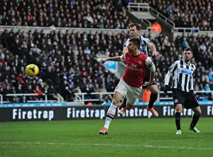 Newcastle United V Arsenal 2013-14 Prints: Olivier Giroud Scores the Decisive Goal: Newcastle United vs. Arsenal (2013-14)