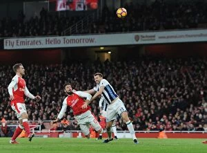 Images Dated 26th December 2016: Olivier Giroud Scores Dramatic Goal Against Gareth McAuley in Arsenal vs