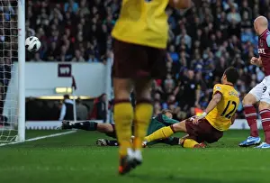 West Ham United V Arsenal 2012-13 Prints: Olivier Giroud Scores First Arsenal Goal in West Ham United vs Arsenal (2012-13)