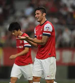 Nagoya Grampus V Arsenal 2013-14 Prints: Olivier Giroud Scores First Goal for Arsenal in 2013 Nagoya Grampus Match