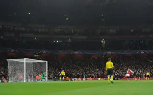 Arsenal V Paris Saint-Germain 2016-17 Prints: Olivier Giroud Scores Penalty for Arsenal Against Paris Saint-Germain in 2016-17 Champions League