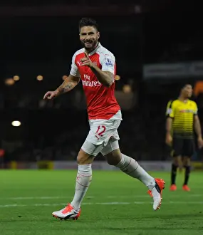 Olivier Giroud Scores His Second Goal: Arsenal's Victory at Watford, Premier League 2015/16