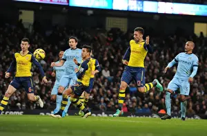 Manchester City V Arsenal 2014-15 Prints: Olivier Giroud Scores the Second Goal: Manchester City vs. Arsenal, Premier League 2014-15