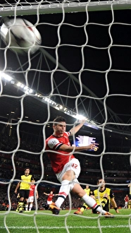 Arsenal V Borussia Dortmund 2013-14 Prints: Olivier Giroud Scores the Winner: Arsenal vs. Borussia Dortmund, Champions League 2013-14