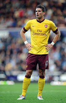 Olivier Giroud: Star Striker in Action for Arsenal vs. West Ham United, Premier League 2012-13