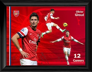 Images Dated 10th September 2013: Olivier Giroud Triple Framed Desktop Photograph