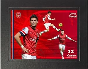 Images Dated 10th September 2013: Olivier Giroud Triple Image Photographic in Strut Mount
