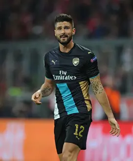 Bayern Munich V Arsenal 2015-16 Prints: Olivier Giroud vs Bayern Munich in the UEFA Champions League