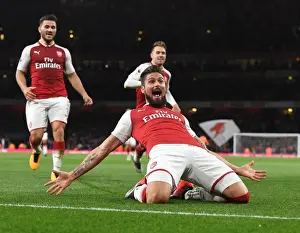 Arsenal V Leicester City 2017-18 Prints: Olivier Giroud's Brace: Arsenal's 4-Goal Rampage vs Leicester City (2017-18)