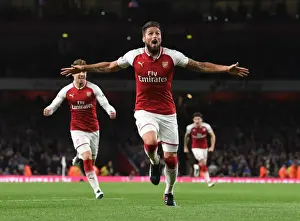 Arsenal V Leicester City 2017-18 Prints: Olivier Giroud's Brace: Arsenal's 4-Goal Rampage vs Leicester City (2017-18)