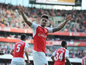 Arsenal V Stoke City 2015-16 Prints: Olivier Giroud's Brace: Arsenal's Victory Over Stoke City in the 2015-16 Premier League
