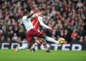 Arsenal V Aston Villa 2014-15 Prints: Olivier Giroud's Chip: Arsenal's Winning Goal Against Aston Villa (2014-15)