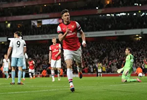 Olivier Giroud's Double: Arsenal's Victory Over West Ham United in the Premier League, April 2014