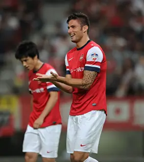 Nagoya Grampus V Arsenal 2013-14 Prints: Olivier Giroud's First Arsenal Goal: Nagoya Grampus vs