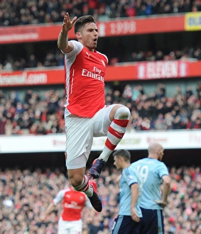 Arsenal V West Ham United 2014/15 Prints: Olivier Giroud's Goal: Arsenal vs. West Ham United, Premier League 2014/15