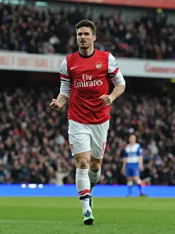 Arsenal V Reading 2012-13 Prints: Olivier Giroud's Hat-Trick: Arsenal Crushes Reading in Premier League