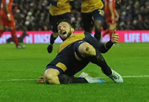 Liverpool V Arsenal 2015-16 Prints: Olivier Giroud's Hat-Trick: Arsenal's Thrilling Victory Over Liverpool in the Premier League 2015-16