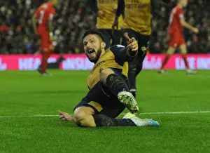 Liverpool V Arsenal 2015-16 Prints: Olivier Giroud's Hat-Trick: Arsenal's Triumph over Liverpool in the Premier League 2015-16