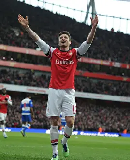Arsenal V Reading 2012-13 Prints: Olivier Giroud's Hat-Trick: Arsenal's Victory Over Reading in the Premier League 2012-13