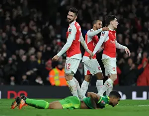 Arsenal V Sunderland FA Cup 2015-16 Prints: Olivier Giroud's Hat-trick Leads Arsenal to FA Cup Victory over Sunderland
