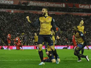 Liverpool V Arsenal 2015-16 Prints: Olivier Giroud's Hat-Trick: Thrilling Arsenal Victory over Liverpool in the Premier League 2015-16