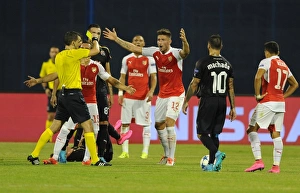 Dinamo Zagreb V Arsenal 2015-16 Prints: Olivier Giroud's Red Card