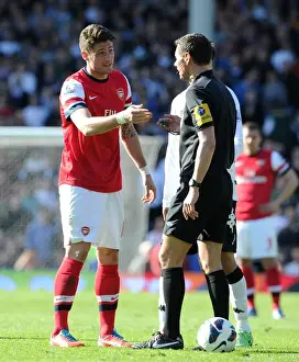 Fulham V Arsenal 2012-13 Prints: Olivier Giroud's Red Card: A Turning Point in Fulham vs. Arsenal (2012-13)