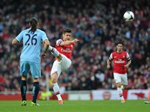 Images Dated 29th March 2014: Olivier Giroud's Stalemate: Arsenal vs Manchester City, Barclays Premier League, Emirates Stadium
