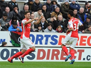 Newcastle United V Arseal 2014/15 Prints: Olivier Giroud's Stunner: Arsenal's First Goal vs. Newcastle United (2015)