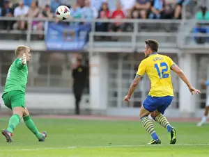 Arsenal V Manchester City Pre Season 2013-14 Prints: Olivier Giroud's Stunning Chip Over Joe Hart: Arsenal's Pre-Season Triumph over Manchester City (2013)