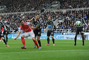 Newcastle United V Arseal 2014/15 Prints: Olivier Giroud's Stunning Goal: Arsenal's Victory Over Newcastle United in the Premier League
