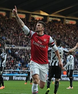 Newcastle United Collection: Olivier Giroud's Thrilling Goal: Arsenal's Premier League Victory Over Newcastle United