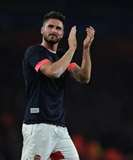 Images Dated 20th October 2015: Olivier Giroud's Thrilling Goal: Arsenal FC vs. FC Bayern Munchen, UEFA Champions League 2015/16