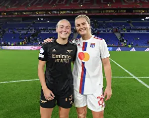Olympic Lyonnais V Arsenal Women 2022-23 Prints: Olympique Lyonnais vs. Arsenal Women: A Battle in Group C of the UEFA Women's Champions League