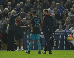 Sheffield Wednesday V Arsenal - Capital One Cup 2015-16 Prints: Oxlade-Chamberlain Injured: Sheffield Wednesday vs. Arsenal, Capital One Cup 2015-16