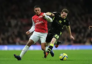 Arsenal V Leeds United FA Cup 2011-12 Prints: Oxlade-Chamberlain Outsmarts Leeds White in FA Cup Showdown