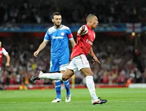Arsenal V Olympiacos 2011-12 Prints: Oxlade-Chamberlain Scores First Champions League Goal: Arsenal Beats Olympiacos 2-1 (28)